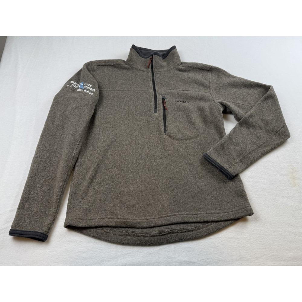 Simms 1/4 Zip Pullover Womens Size S Madison River Fishing Logo